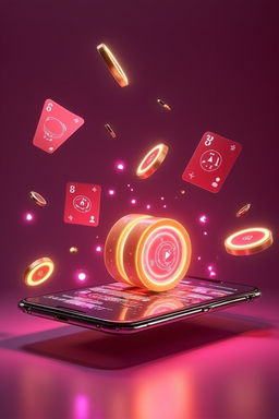 Smartphone con app casino